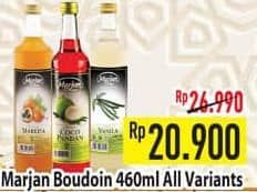 Promo Harga Marjan Syrup Boudoin All Variants 460 ml - Hypermart