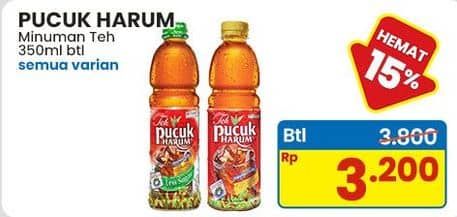 Promo Harga Teh Pucuk Harum Minuman Teh All Variants 350 ml - Indomaret