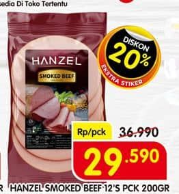 Promo Harga Hanzel Smoked Beef 200 gr - Superindo