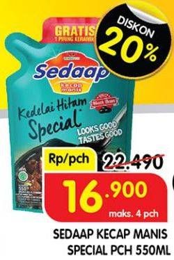 Promo Harga SEDAAP Kecap Manis Kedelai Hitam Special 550 ml - Superindo