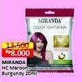 Promo Harga Miranda Hair Color Tempation T5 Maroon Burgundy 20 ml - Alfamart
