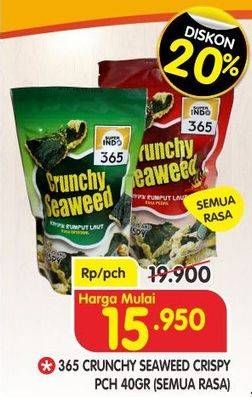 Promo Harga 365 Crunchy Seaweed All Variants 40 gr - Superindo
