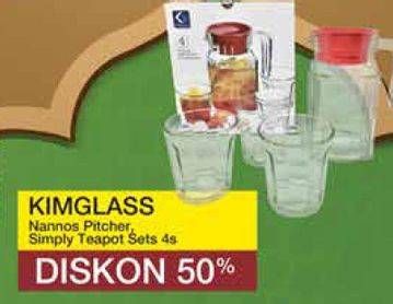 Promo Harga KIM GLASS Pitcher Set + 6 Glass  - Yogya