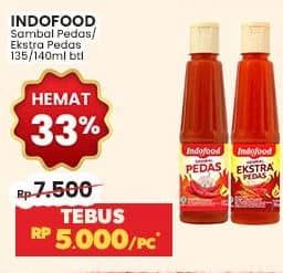 Promo Harga Indofood Sambal Ekstra Pedas, Pedas 135 ml - Indomaret