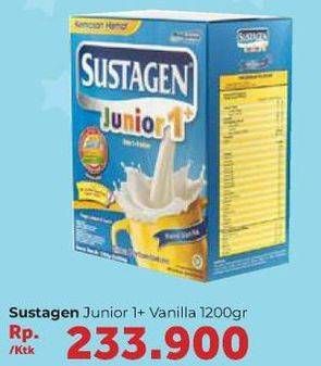 Promo Harga SUSTAGEN Junior 1+ Susu Pertumbuhan Vanilla 1200 gr - Carrefour