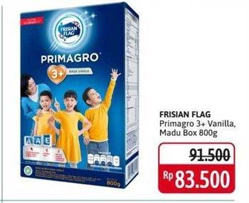 Promo Harga FRISIAN FLAG Primagro 3+ Vanilla, Madu 800 gr - Alfamidi