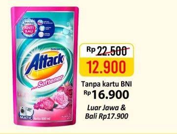 Promo Harga ATTACK Detergent Liquid Matic, Hygiene Plus Protection 800 ml - Alfamart