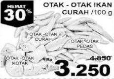 Promo Harga Otak-otak Ikan Curah, Pedas, Kotak per 100 gr - Giant