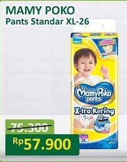 Promo Harga Mamy Poko Pants Xtra Kering XL26 26 pcs - Alfamart