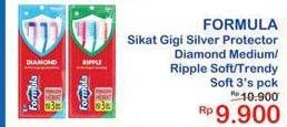 Promo Harga FORMULA Sikat Gigi Diamond Medium, Ripple Soft, Trendy Soft 3 pcs - Indomaret