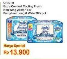 Promo Harga CHARM Comfort Cooling Fresh/Pantyliner Cooling Fresh  - Indomaret