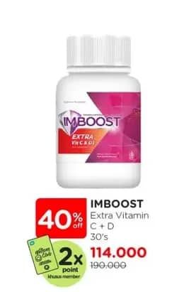 Promo Harga Imboost Multivitamin Tablet Extra Vit C D3 30 pcs - Watsons