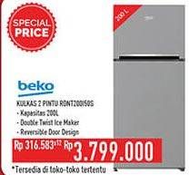 Promo Harga BEKO RDNT 200I50 S Refrigerator  - Hypermart