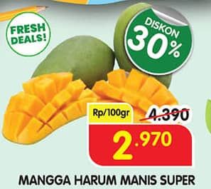 Promo Harga Mangga Harum Manis Super per 100 gr - Superindo