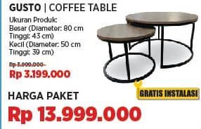 Promo Harga Courts Gusto Coffee Table 2Pcs Mdf   - COURTS
