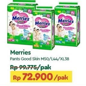 Promo Harga Merries Pants Good Skin M50, L44, XL38 38 pcs - TIP TOP