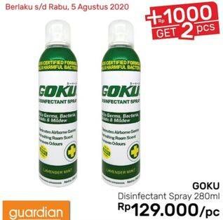 Promo Harga GOKU Disinfectant Spray 280 ml - Guardian