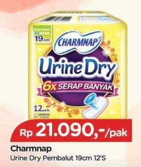 Promo Harga Charmnap Urine Dry Pembalut 19cm 12 pcs - TIP TOP
