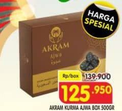 Promo Harga Akram Kurma Ajwa 500 gr - Superindo