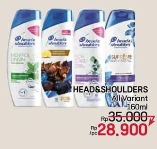 Promo Harga Head & Shoulders Shampoo All Variants 160 ml - LotteMart