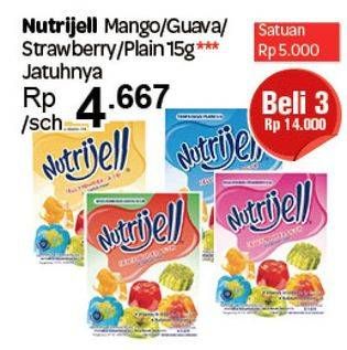 Promo Harga NUTRIJELL Jelly Powder Mango, Guava, Strawberry, Plain 15 gr - Carrefour