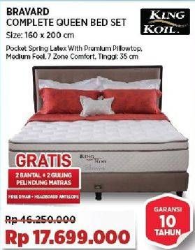 Promo Harga King Koil Bravard Tempat Tidur Queen 160x200 Cm  - COURTS