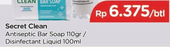 Promo Harga SECRET CLEAN Disinfectant Liquid 100 ml - TIP TOP