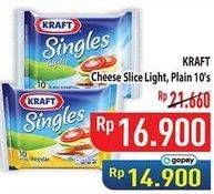 Promo Harga Kraft Singles Cheese High Calsium, Light 167 gr - Hypermart