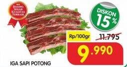 Promo Harga Iga Sapi Potong per 100 gr - Superindo