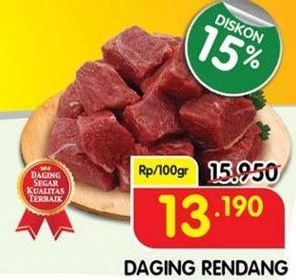 Promo Harga Daging Rendang Sapi per 100 gr - Superindo