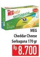 Promo Harga MEG Cheddar Cheese 170 gr - Hypermart