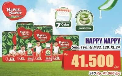 Promo Harga Happy Nappy Smart Pantz Diaper XL24, M32, L28 24 pcs - Hari Hari