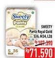 Promo Harga Sweety Gold Pants L28, M34, S36 28 pcs - Hypermart