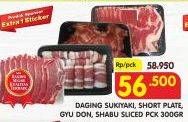 Promo Harga Sukiyaki 300gr/Beef Short Plate Slice 300gr/Shabu Sliced 300gr  - Superindo
