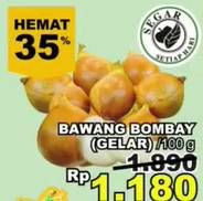 Promo Harga Bawang Bombay Gelar per 100 gr - Giant