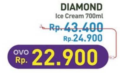 Promo Harga Diamond Ice Cream 700 ml - Hypermart