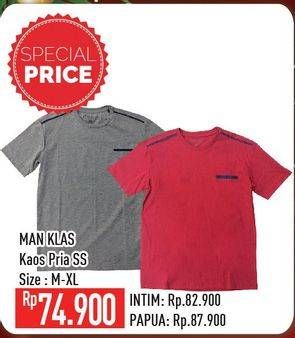 Promo Harga MAN KLAS Kaos Pria S/S M-XL  - Hypermart