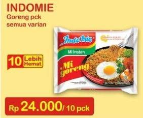 Promo Harga INDOMIE Mi Goreng All Variants per 10 pcs - Indomaret