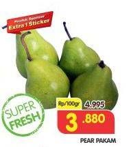 Promo Harga Pear Packham per 100 gr - Superindo