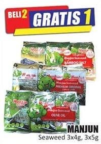 Promo Harga MANJUN Seaweed per 3 pcs 4 gr - Hari Hari