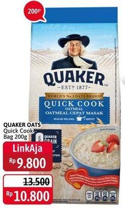 Promo Harga QUAKER Oatmeal Quick Cooking 200 gr - Alfamidi