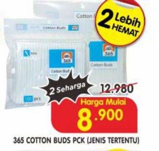 Promo Harga 365 Cotton Buds  - Superindo