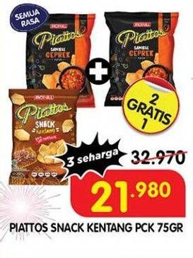 Promo Harga Piattos Premium Snack Kentang All Variants 70 gr - Superindo