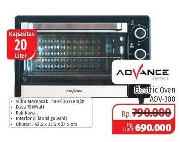 Promo Harga ADVANCE AOV-300 Oven Listrik 20ltr  - Lotte Grosir