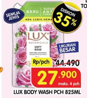 Promo Harga LUX Botanicals Body Wash All Variants 825 ml - Superindo