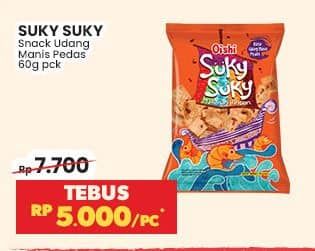 Promo Harga Oishi Suky Suky Udang Manis Pedas 70 gr - Indomaret