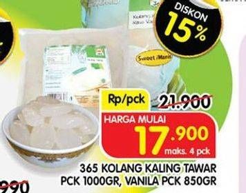 Promo Harga 365 Kolang-Kaling Tawar, Vanila 850 gr - Superindo