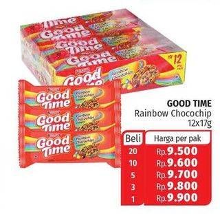 Promo Harga GOOD TIME Cookies Chocochips Rainbow Chocochip 12 pcs - Lotte Grosir