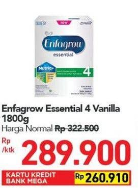 Promo Harga ENFAGROW Essential 4 Susu Formula Vanila 1800 gr - Carrefour