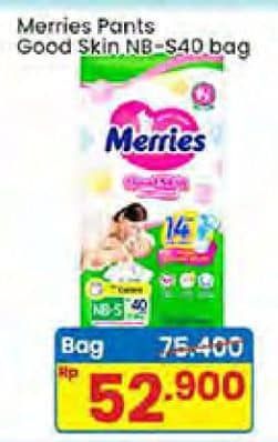 Promo Harga Merries Pants Good Skin S40 40 pcs - Indomaret